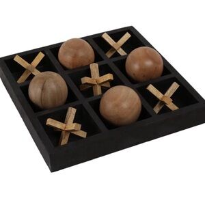 Kalalou Wooden Tic Tac Toe Game Set